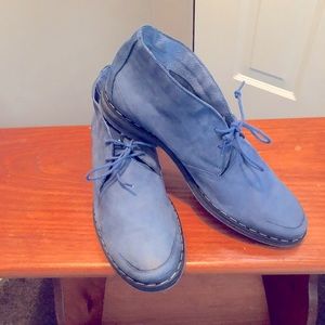 Diesel Blue Suede Shoes Ankle Height Size 12